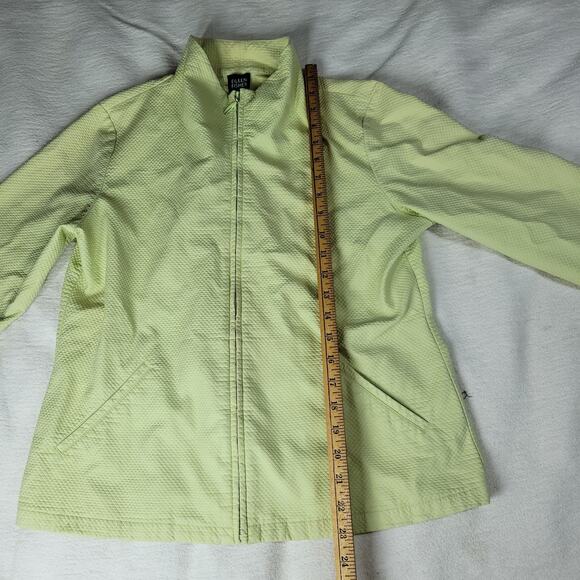 Eileen Fisher Jacket Womens Sz Small Green Fall Winter Collared Exercise Gym - Picture 3 of 16